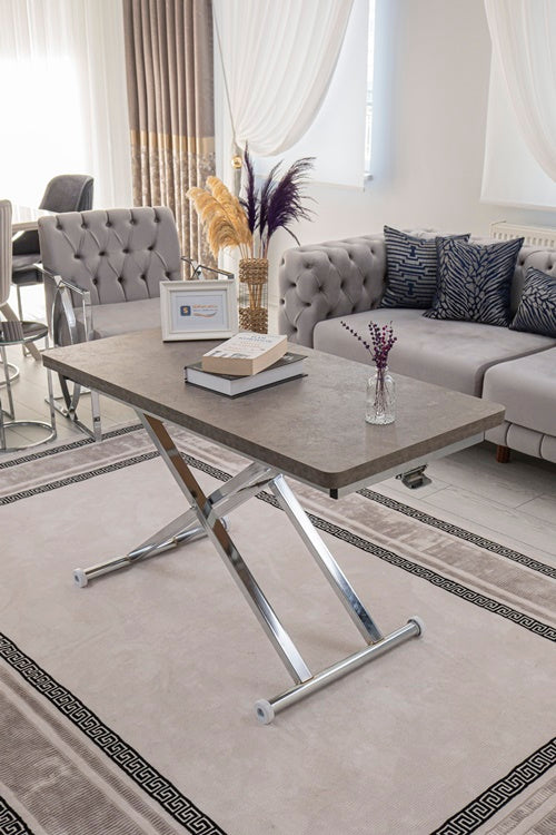 Home Series – MDF Top with Oval Corners and Chrome Base