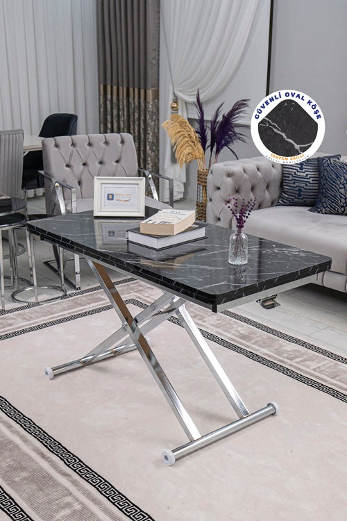 Home Series – MDF Top with Oval Corners and Chrome Base