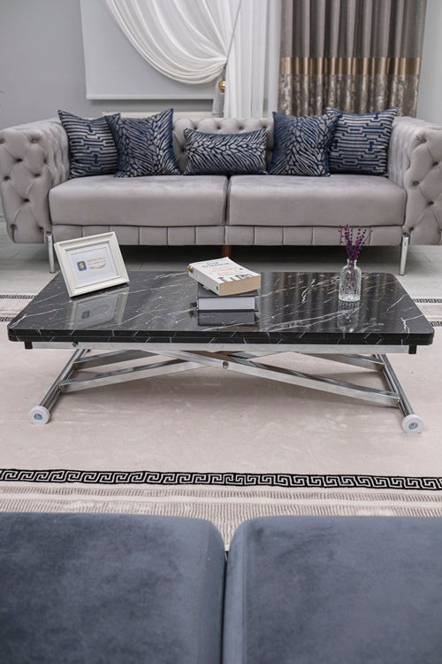 Home Series – MDF Top with Oval Corners and Chrome Base
