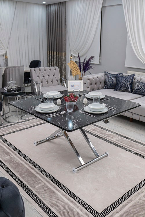Home Series – MDF Top with Oval Corners and Chrome Base