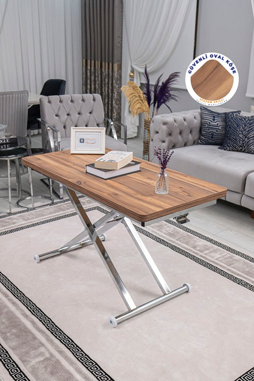 Home Series – MDF Top with Oval Corners and Chrome Base