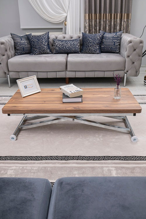 Home Series – MDF Top with Oval Corners and Chrome Base