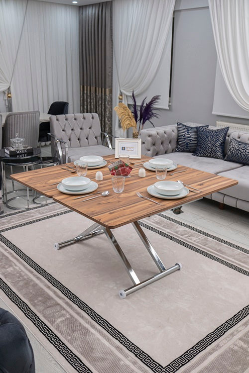 Home Series – MDF Top with Oval Corners and Chrome Base