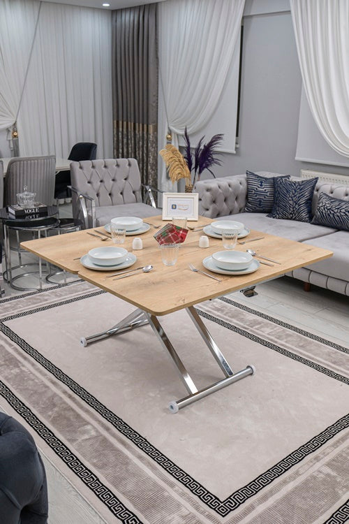 Home Series – MDF Top with Oval Corners and Chrome Base