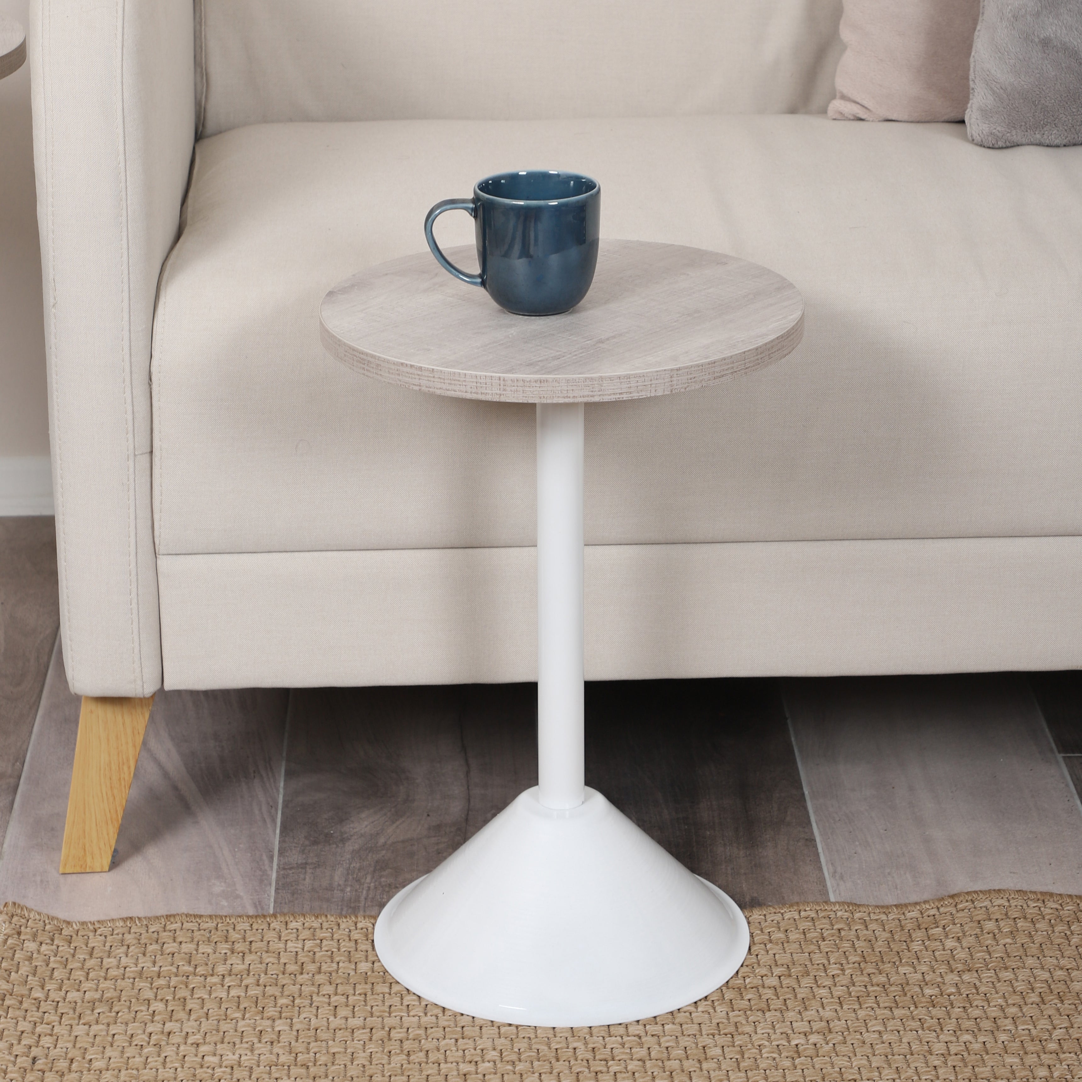 Tablon Nesting Table Series - Lisbon MDF Top, White Iron Mechanism