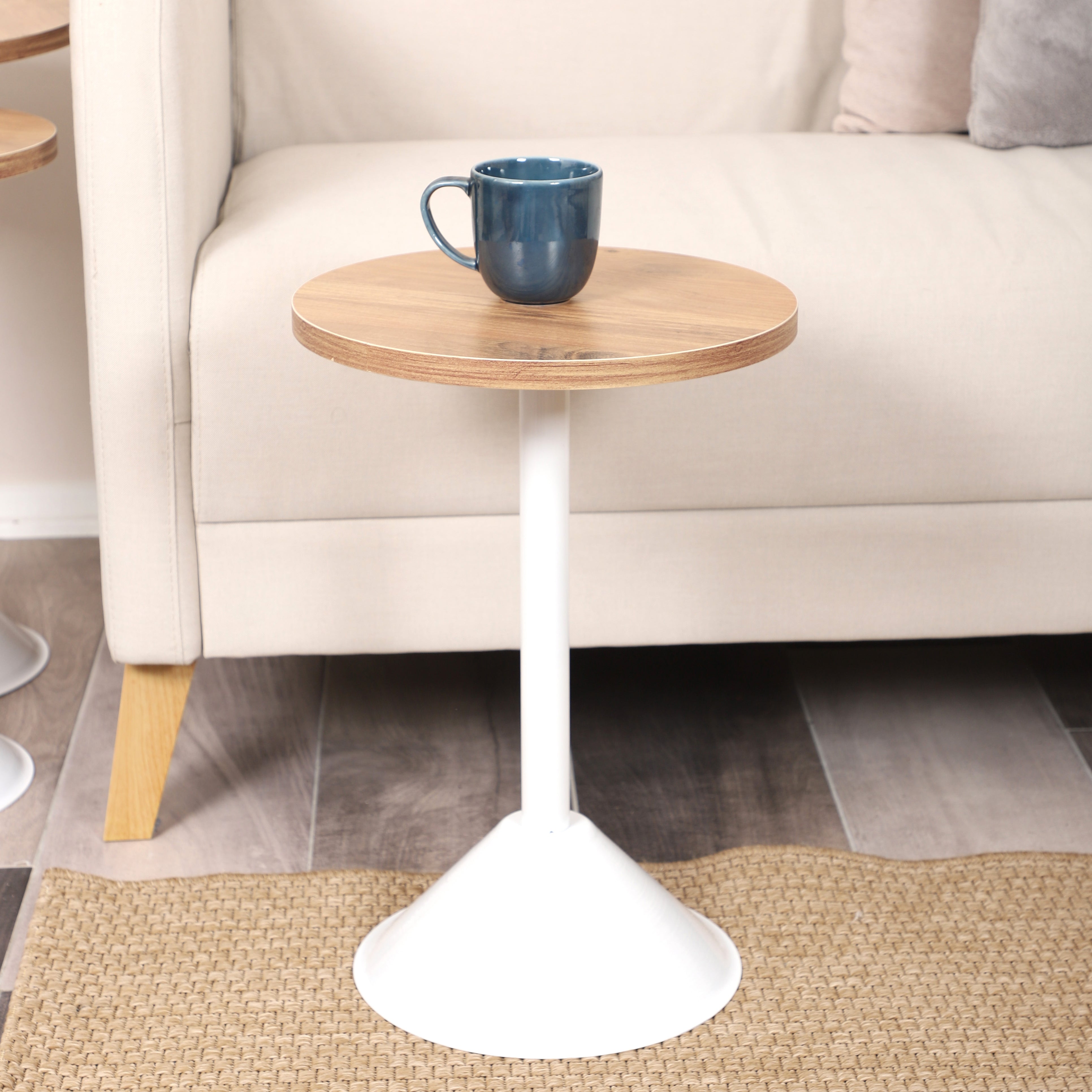 Tablon Nesting Table Series - Efescam MDF Top, White Iron Mechanism