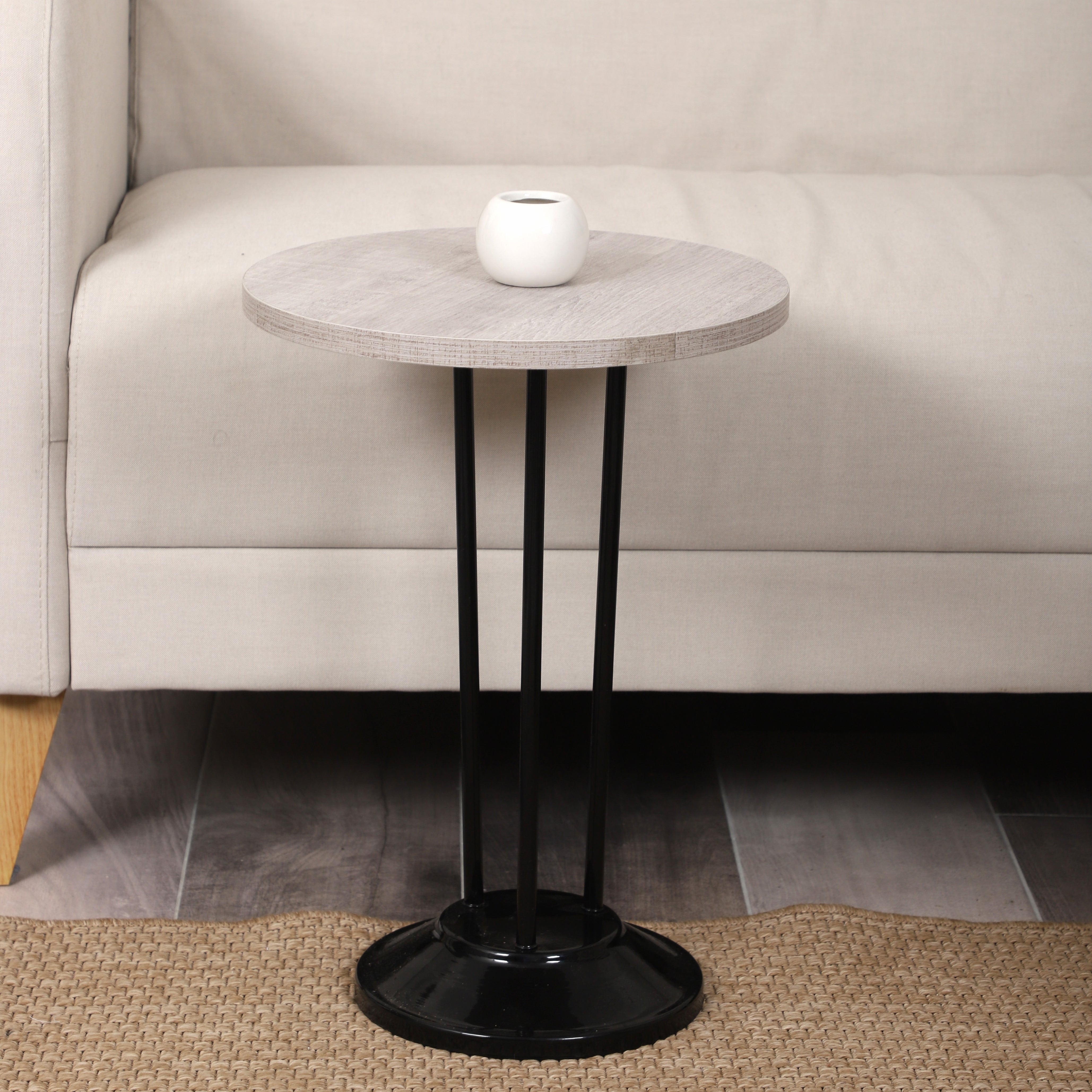 Marbella Nesting Table Series - Lisbon MDF Top, Black Iron Mechanism