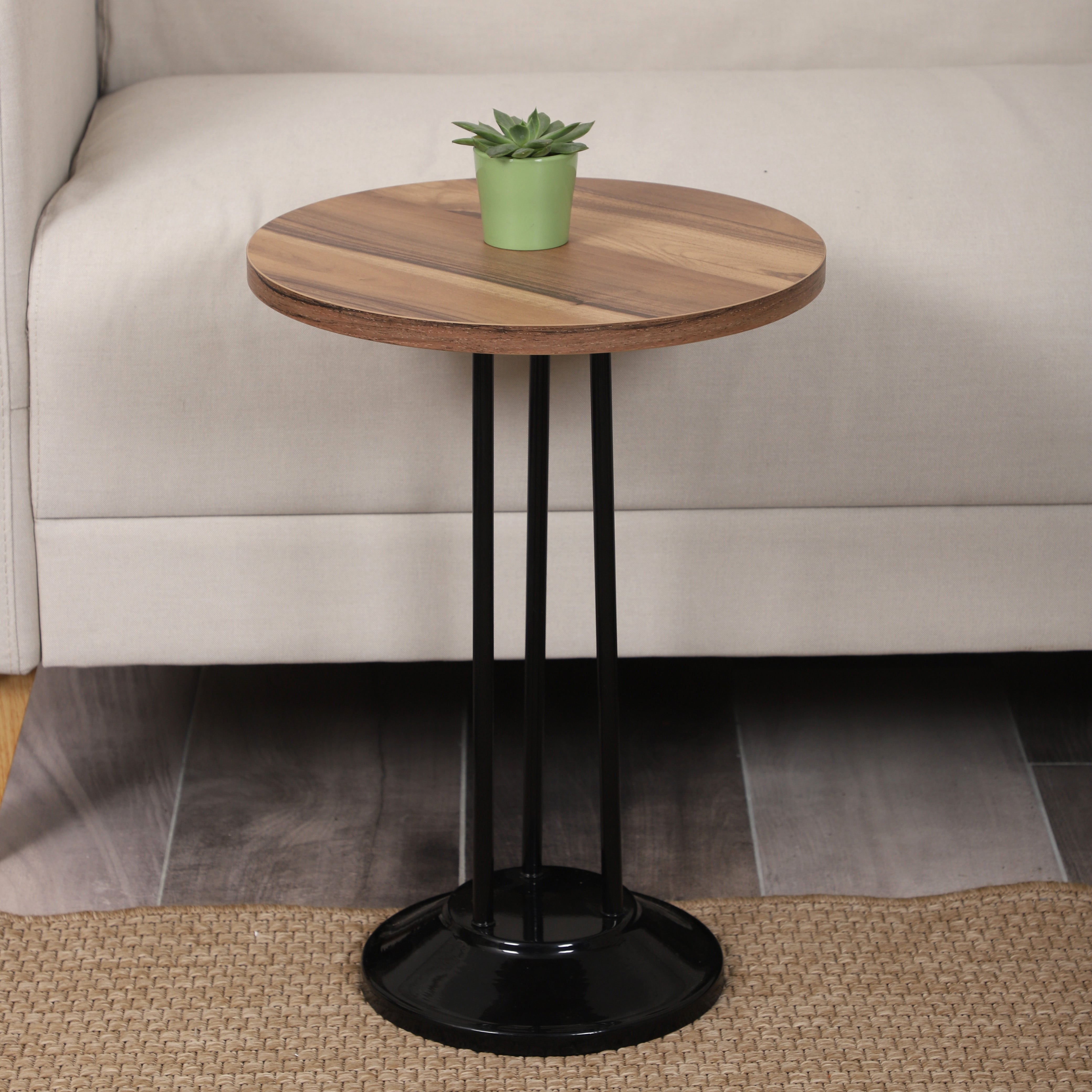 Marbella Nesting Table Series - Urartu MDF Top, Black Iron Mechanism