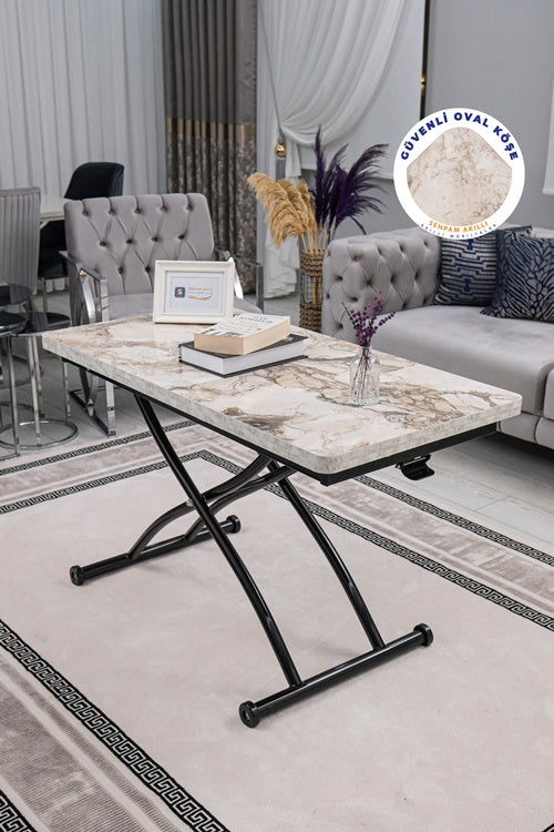 Juppo Series - Oval Corner MDF Top, Round Black Outward Curved Base