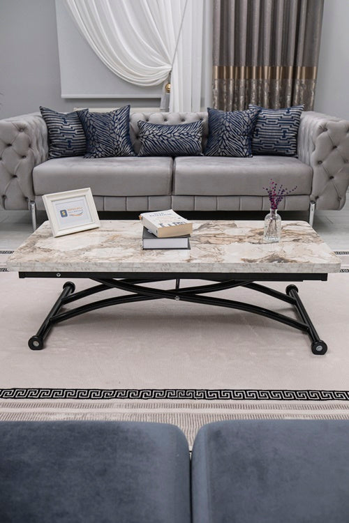 Juppo Series - Oval Corner MDF Top, Round Black Outward Curved Base