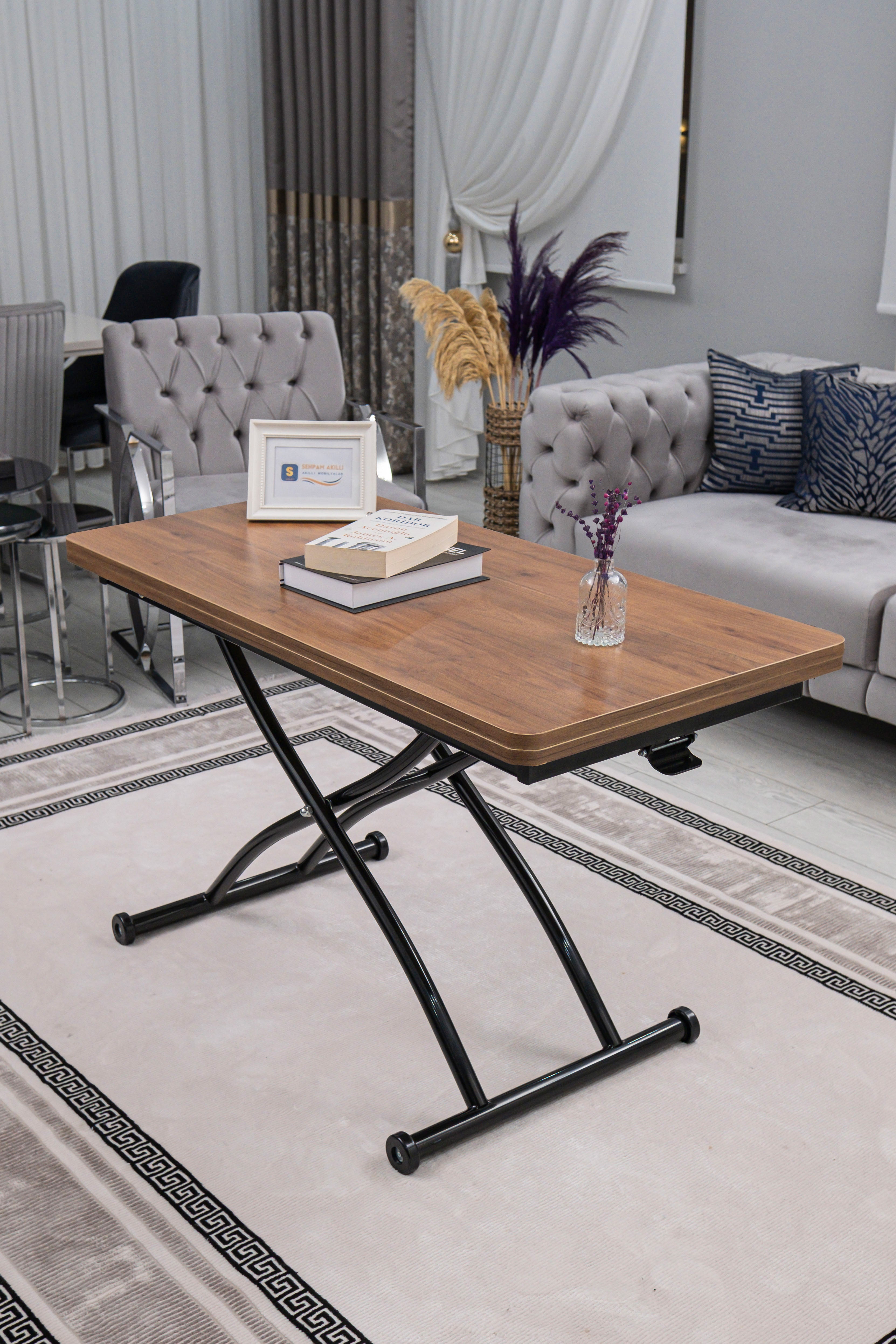 Juppo Series - Oval Corner MDF Top, Round Black Outward Curved Base