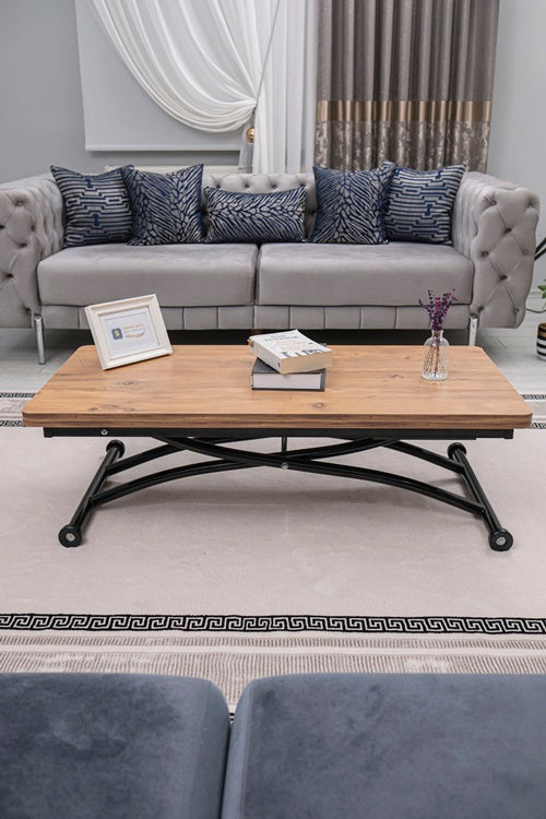 Juppo Series - Oval Corner MDF Top, Round Black Outward Curved Base