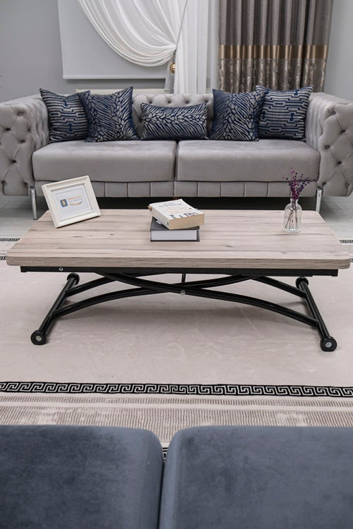 Juppo Series - Oval Corner MDF Top, Round Black Outward Curved Base