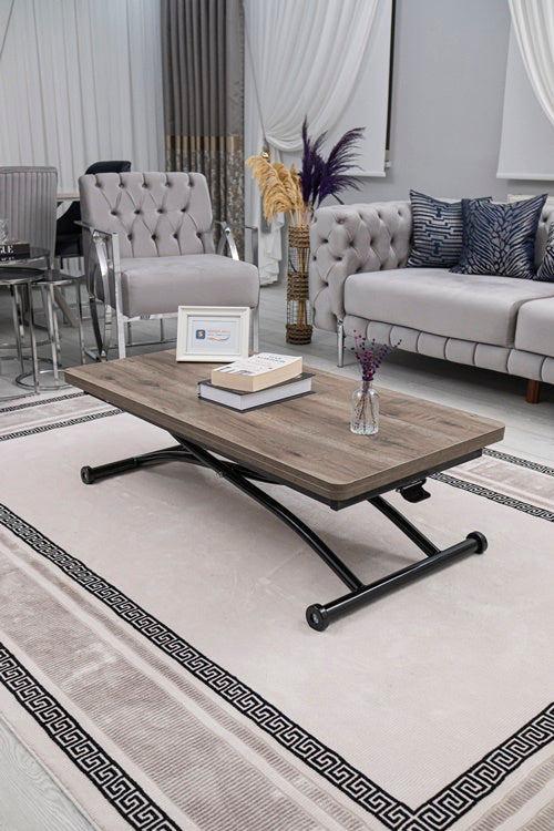 Juppo Series - Oval Corner MDF Top, Round Black Outward Curved Base