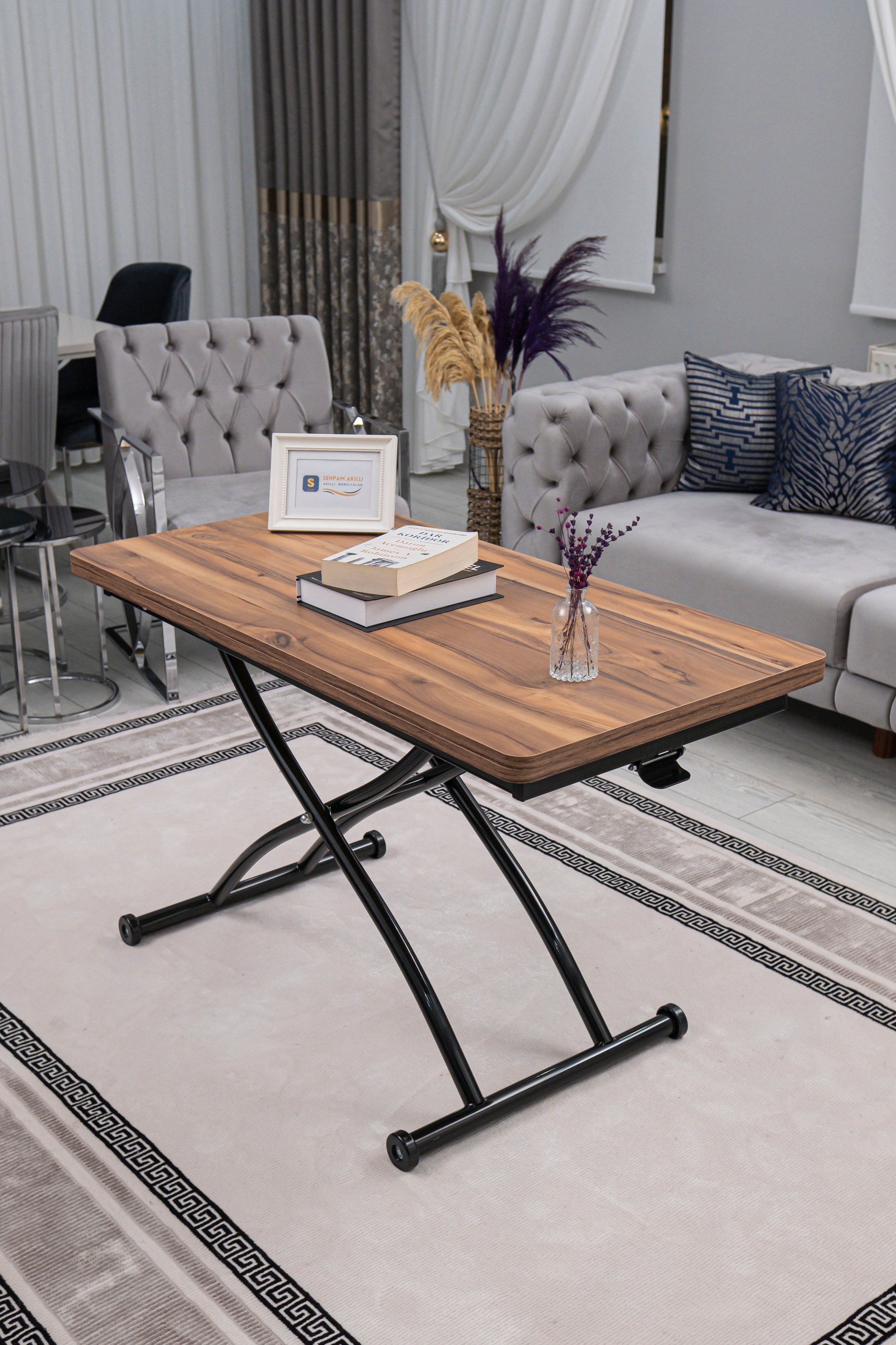 Juppo Series - Oval Corner MDF Top, Round Black Outward Curved Base