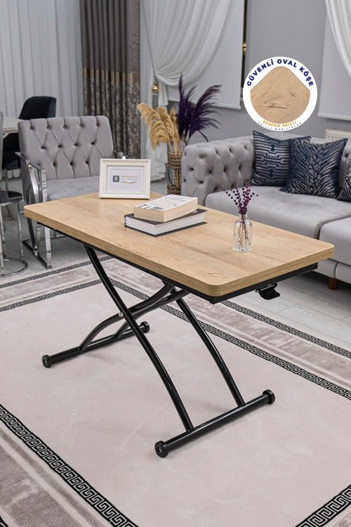 Juppo Series - Oval Corner MDF Top, Round Black Outward Curved Base