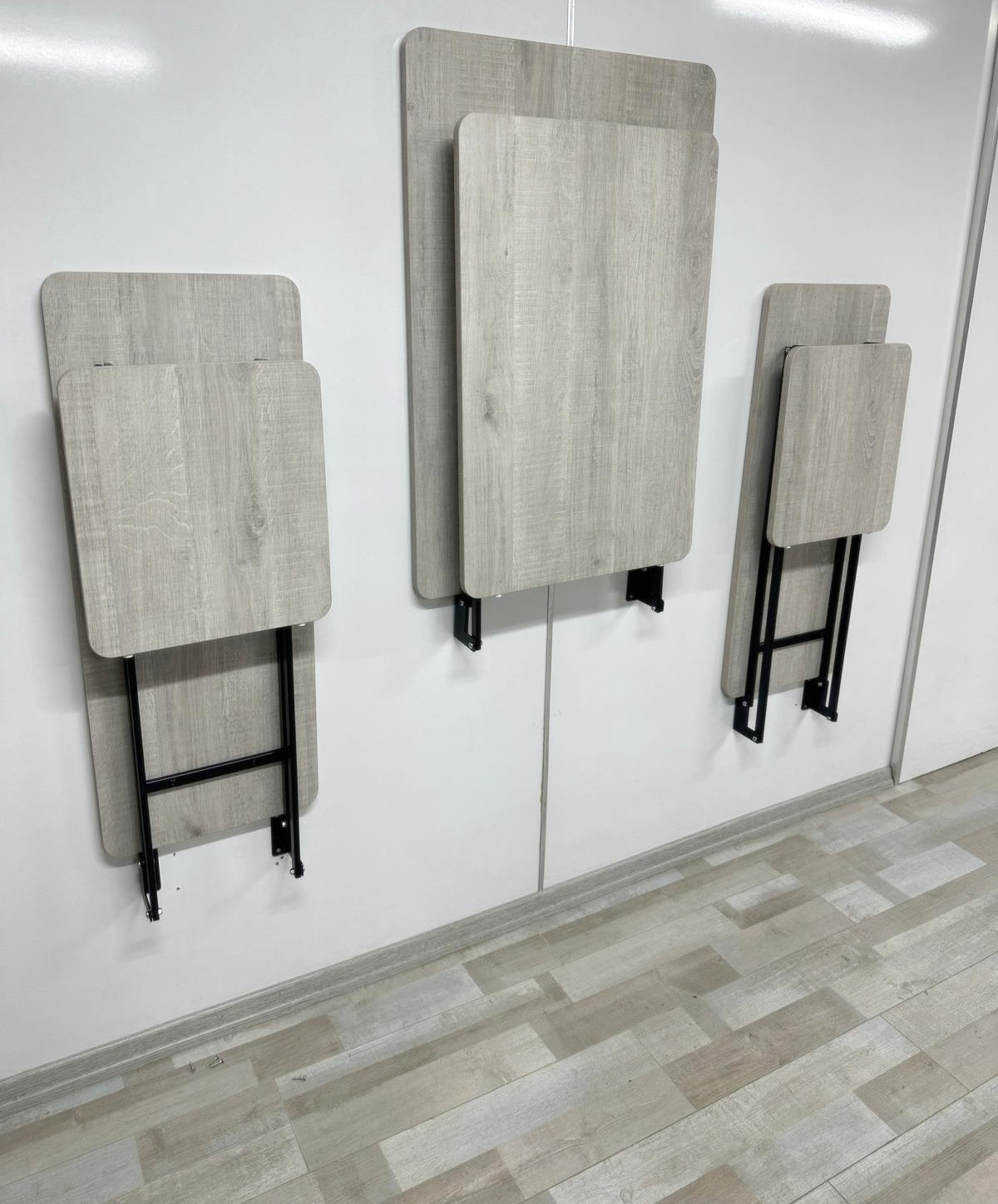 Shelf Table with Stools Series - Lisbon MDF Top, Black Iron Mechanism