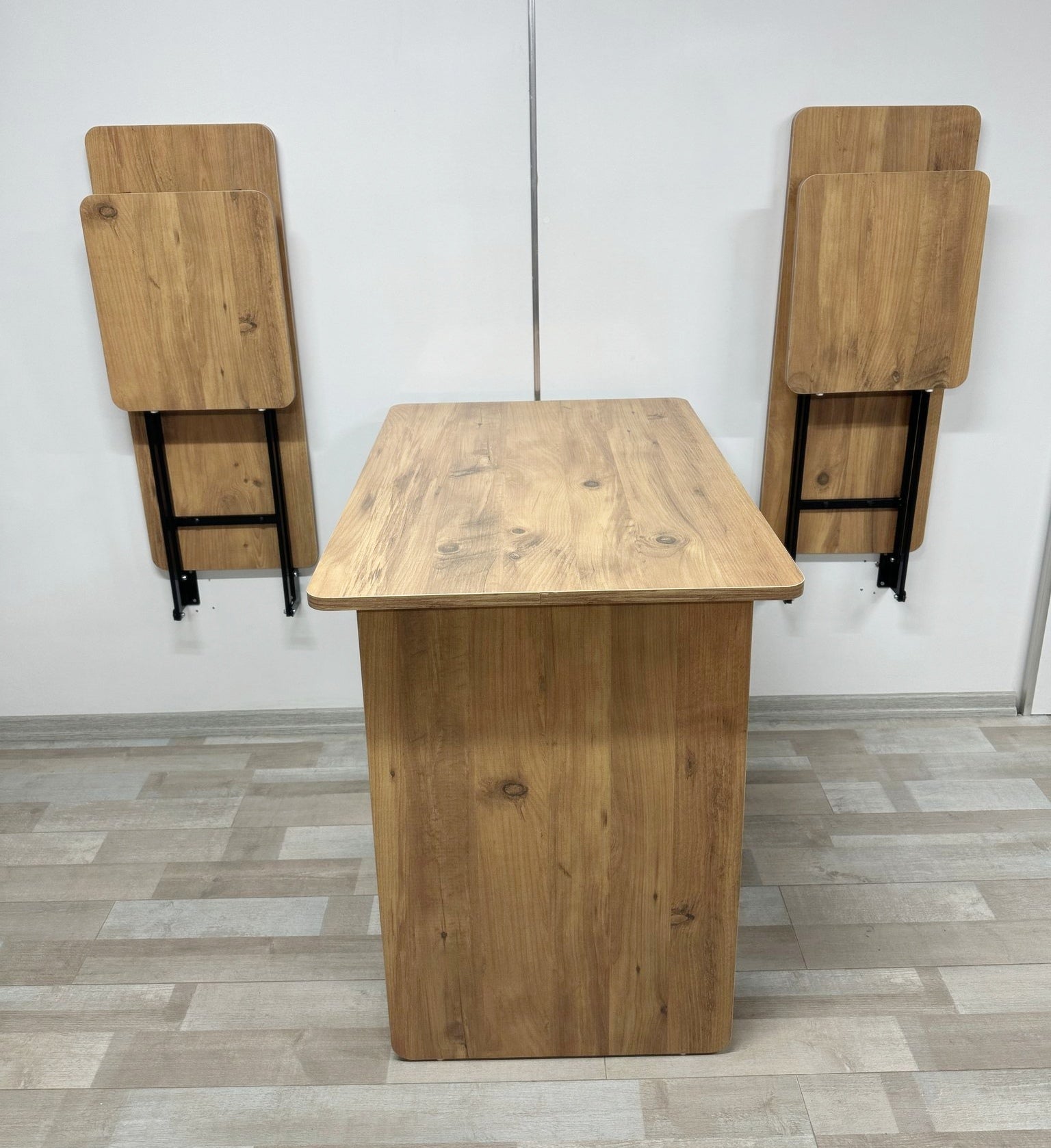 Shelf Table with Stools Series - Efescam MDF Top, Iron Mechanism