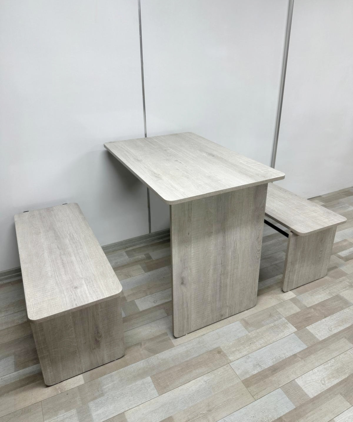 Shelf Table with Stools Series - Lisbon MDF Top, Black Iron Mechanism