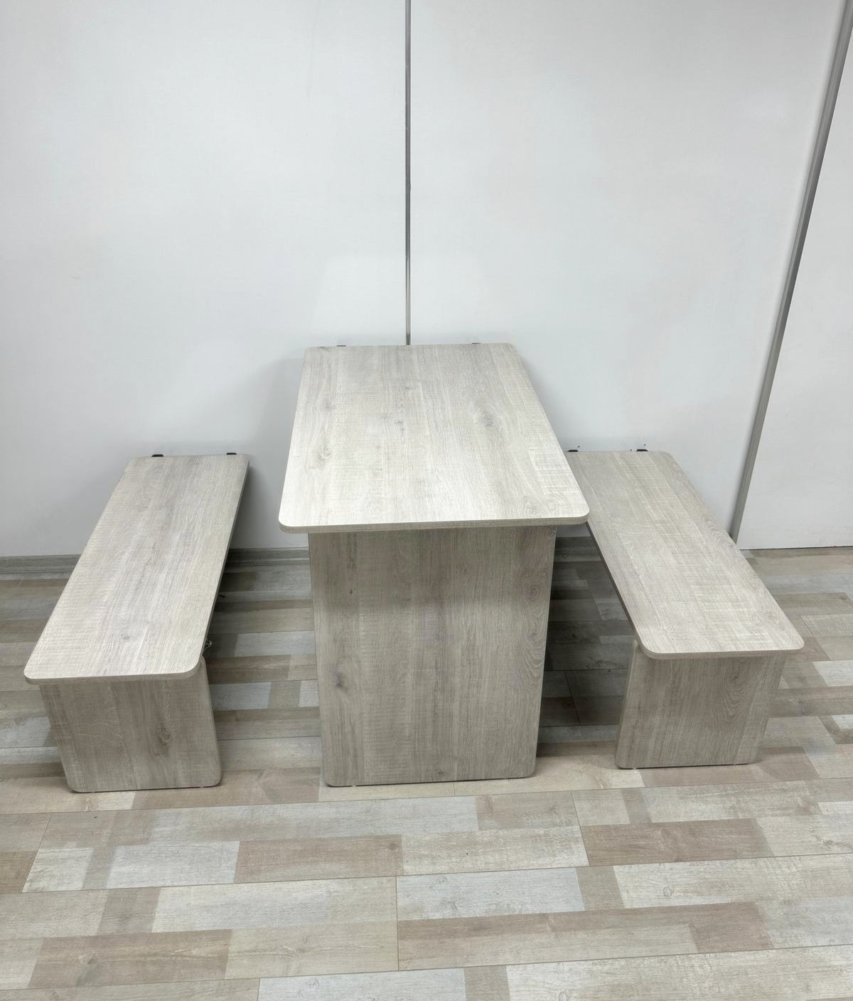 Shelf Table with Stools Series - Lisbon MDF Top, Black Iron Mechanism