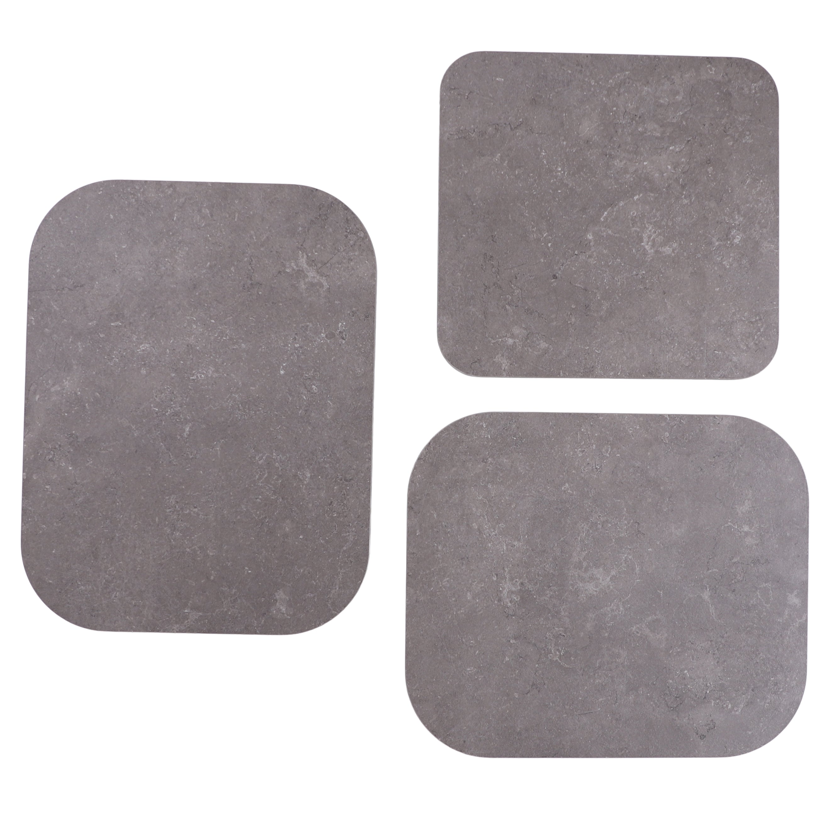 Vertino Nesting Table Series - Milled Latte MDF Top, White Iron Mechanism