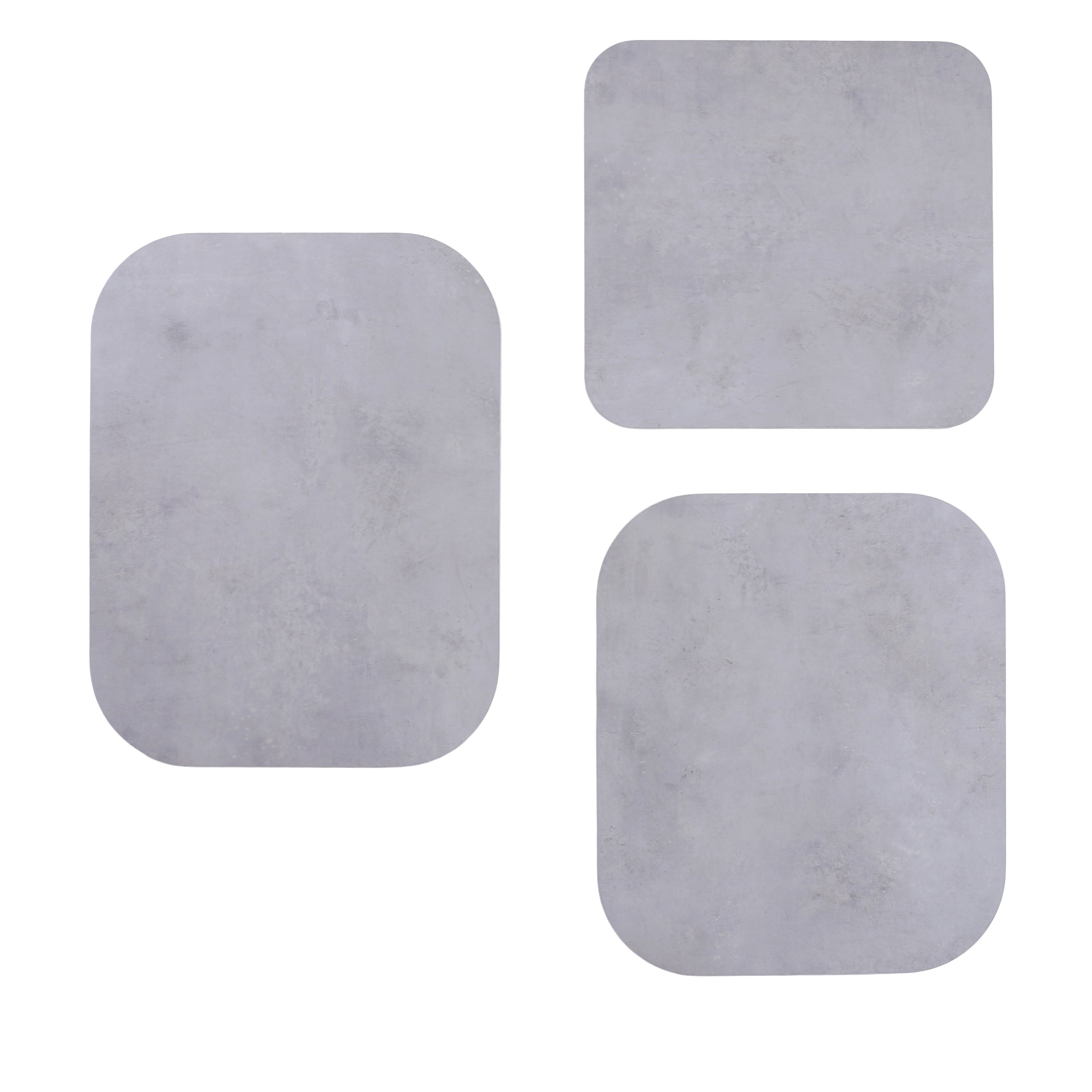 Vertino Nesting Table Series - Retro Silver MDF Top, White Iron Mechanism
