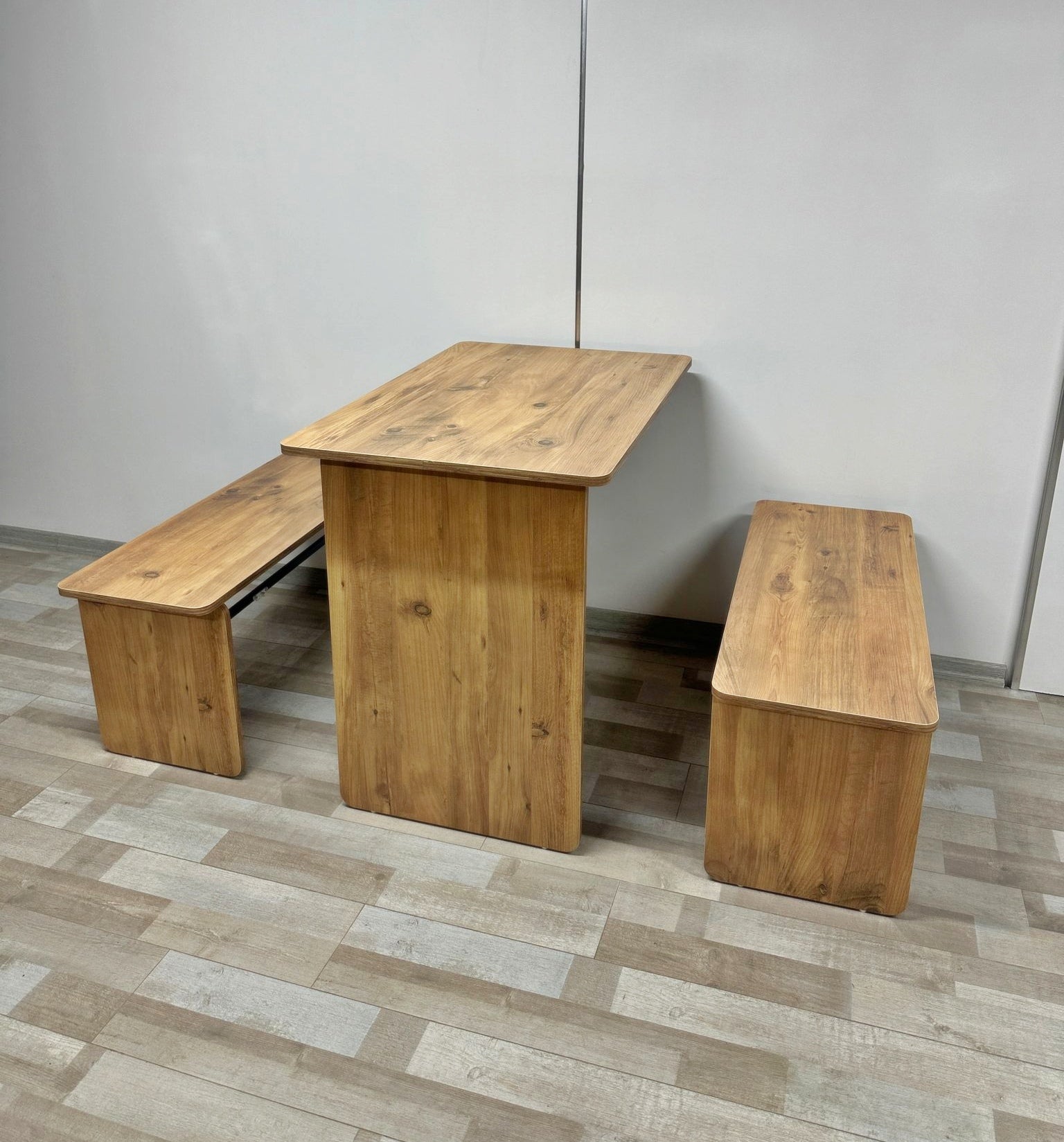 Shelf Table with Stools Series - Efescam MDF Top, Iron Mechanism